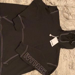 Black IVY PARK white stitching Oversized hoodie